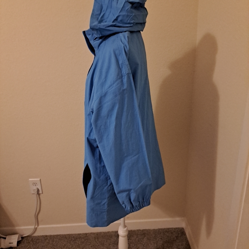 NWT Eileen Fisher Stand Collar Jacket  Sz L Blue Cotton Nylon Blend 2025 Season - Picture 6 of 12